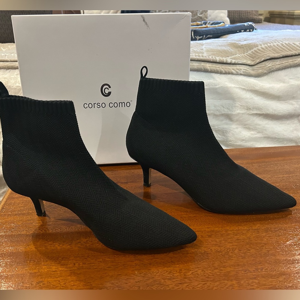 Elegant Black Women's Ankle Boots Corso Como Daeyna size 9M - Picture 7 of 8